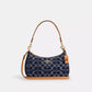 Coach Teri Shoulder Bag in Signature Denim, CAF82, with Vachetta Leather Trim
