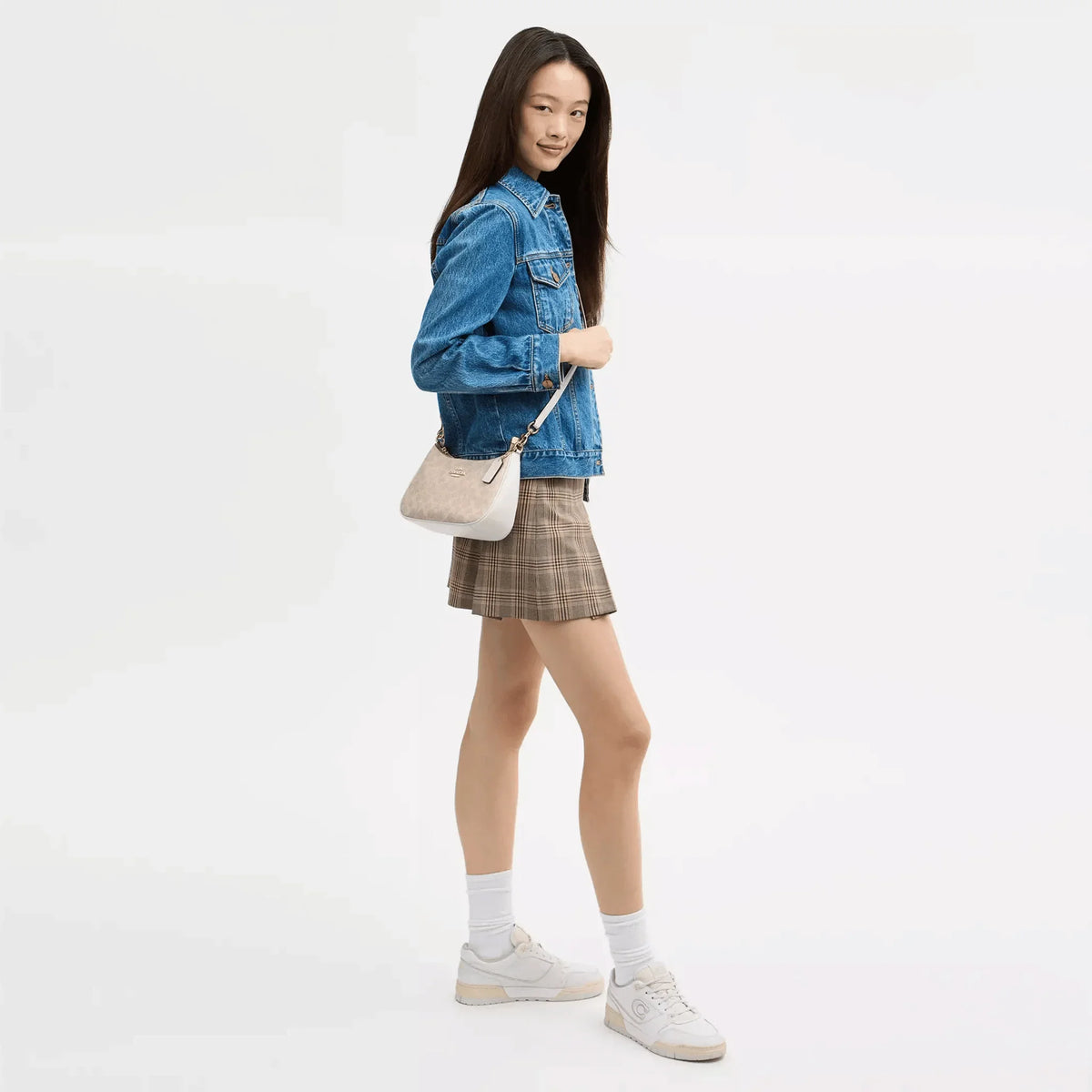 Coach Teri Shoulder Bag in Signature Canvas, CV933, Gold/Sand/Chalk