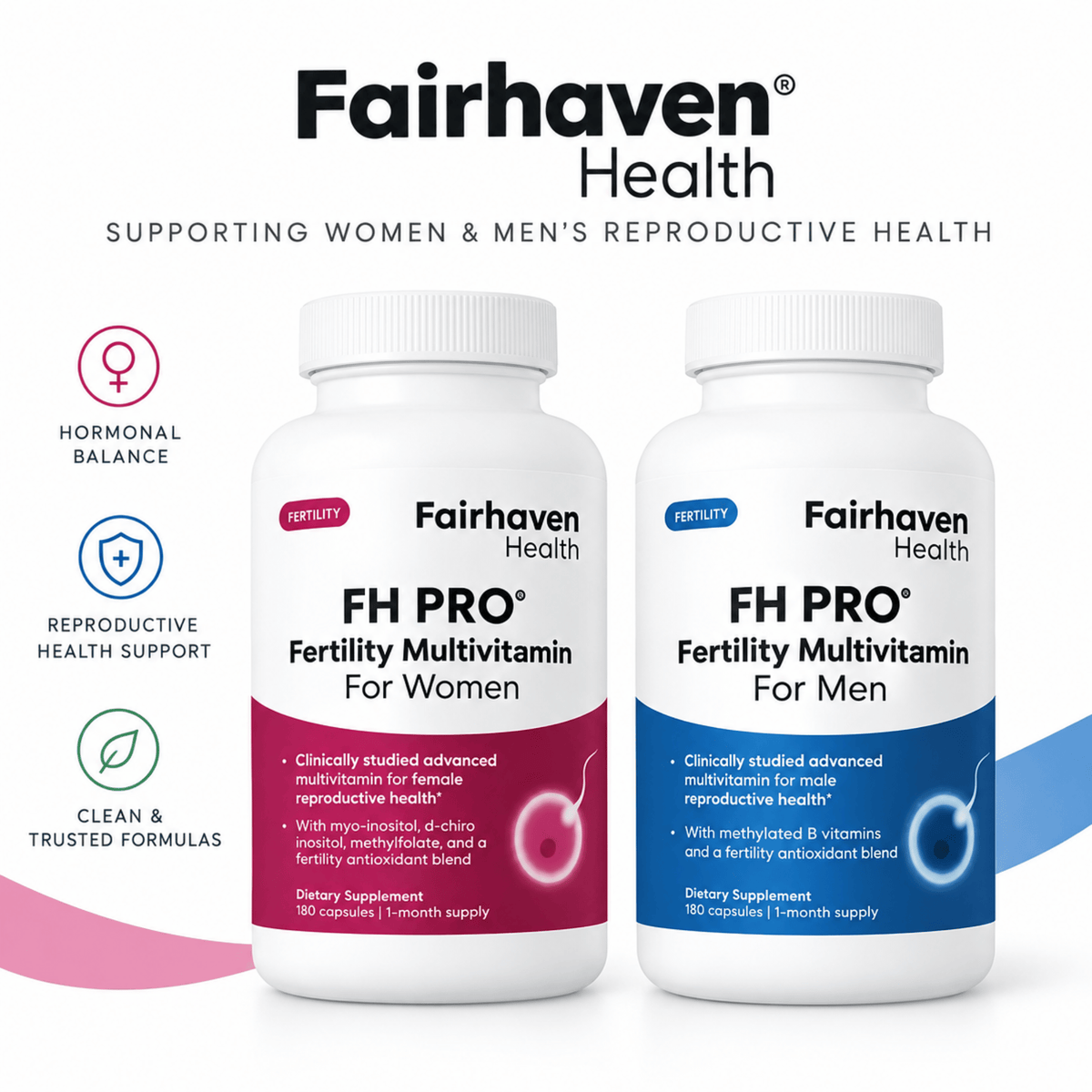 FH PRO Fertility Multivitamin Combo Pack | Men & Women | 1-Month Supply